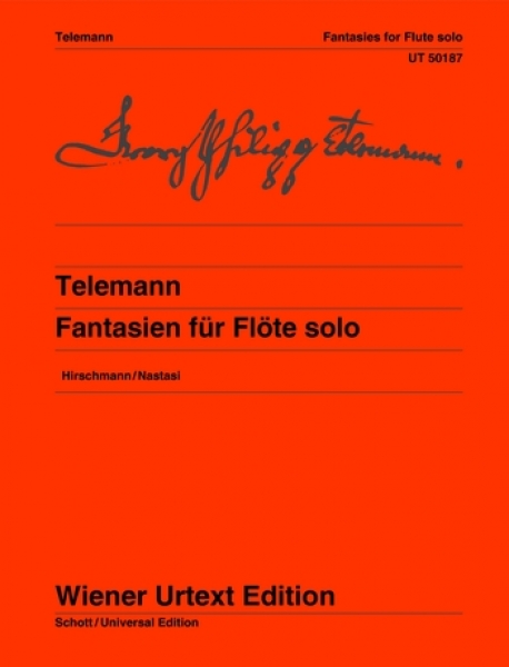 【原版】Telemann 泰勒曼 12首长笛独奏幻想曲 UT50187