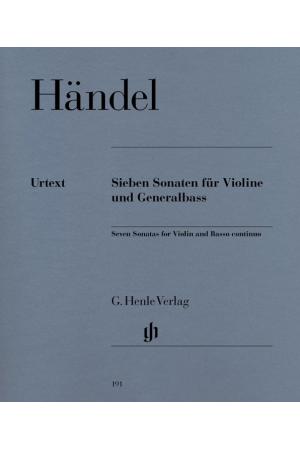 【原版】Handel 亨德尔 七首小提琴与通奏低音奏鸣曲 HN 191