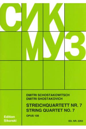 Shostakovich 肖斯塔科维奇 升f小调第七弦乐四重奏 OP.108 (分谱） SIK2263 