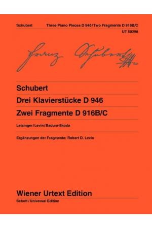 Schubert  舒伯特：三首钢琴小品D 946, Two Fragments  D 916b/c  UT50298 