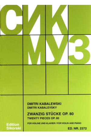 Kabalewski 卡巴列夫斯基 20首小提琴小品集  SIK2372