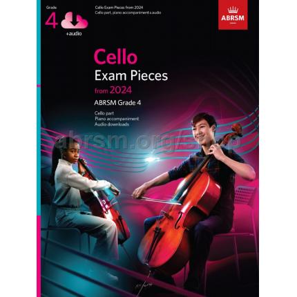 英皇考级：Cello Exam Pieces 大提琴精选曲目 2024 Grade 4 英文版 附音频