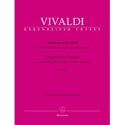 Vivaldi 维瓦尔第 g小调双大提琴、弦乐和通奏低音协奏曲 RV 531 BA10946-90