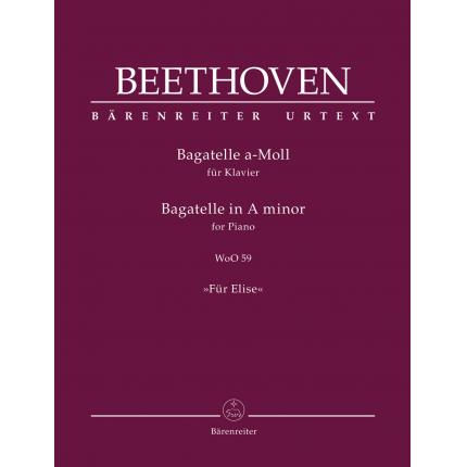 Beethoven 贝多芬 钢琴小品 A小调《致爱丽丝》  BA11839