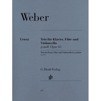  WEBER 韦伯 g小调三重奏op. 63--为钢琴、长笛和大提琴而作 HN 687