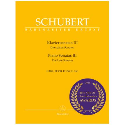  Schubert 舒伯特 钢琴奏鸣曲 III（晚期奏鸣曲） BA09644