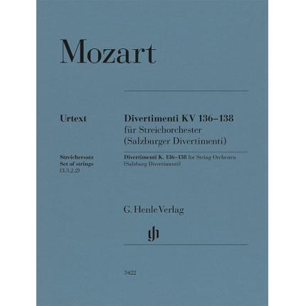  莫扎特 嬉游曲（萨尔茨堡嬉游曲）K. 136–138 （室内管弦乐队声部套装）HN 3422 