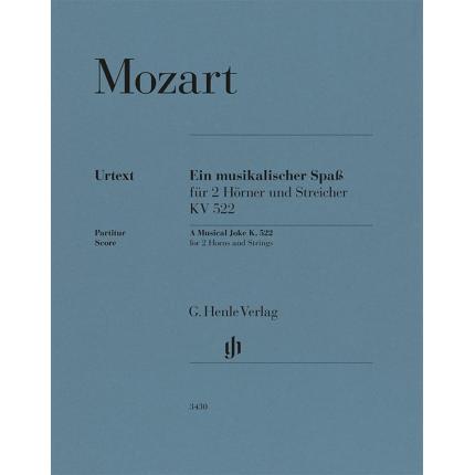  莫扎特 音乐的玩笑K522（室内管弦乐版）指挥总谱 HN 3430