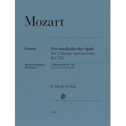  MOZART 莫扎特 音乐的玩笑K522（室内管弦乐版）圆号分谱 HN 3431