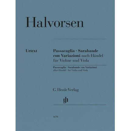 约翰·哈尔沃森 帕萨卡利亚舞曲，基于亨德尔作品的萨拉班德舞曲变奏曲，为小提琴与中提琴而作 HN 1670