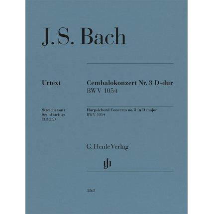  巴赫 D大调第3羽键琴协奏曲 BWV 1054（弦乐声部套装）HN 3362