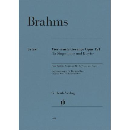  BRAHMS 勃拉姆斯 四首严肃的歌曲op121 声乐和钢琴 HN 1681